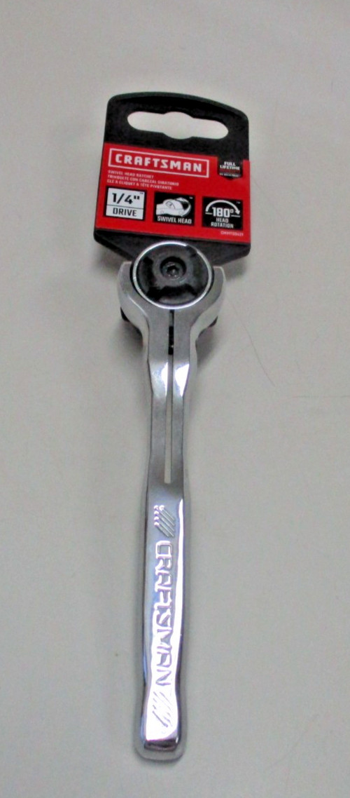 CRAFTSMAN 72-Tooth 1/4-in Drive Rotating Head Ratchet Swivel Head CMMT99421
