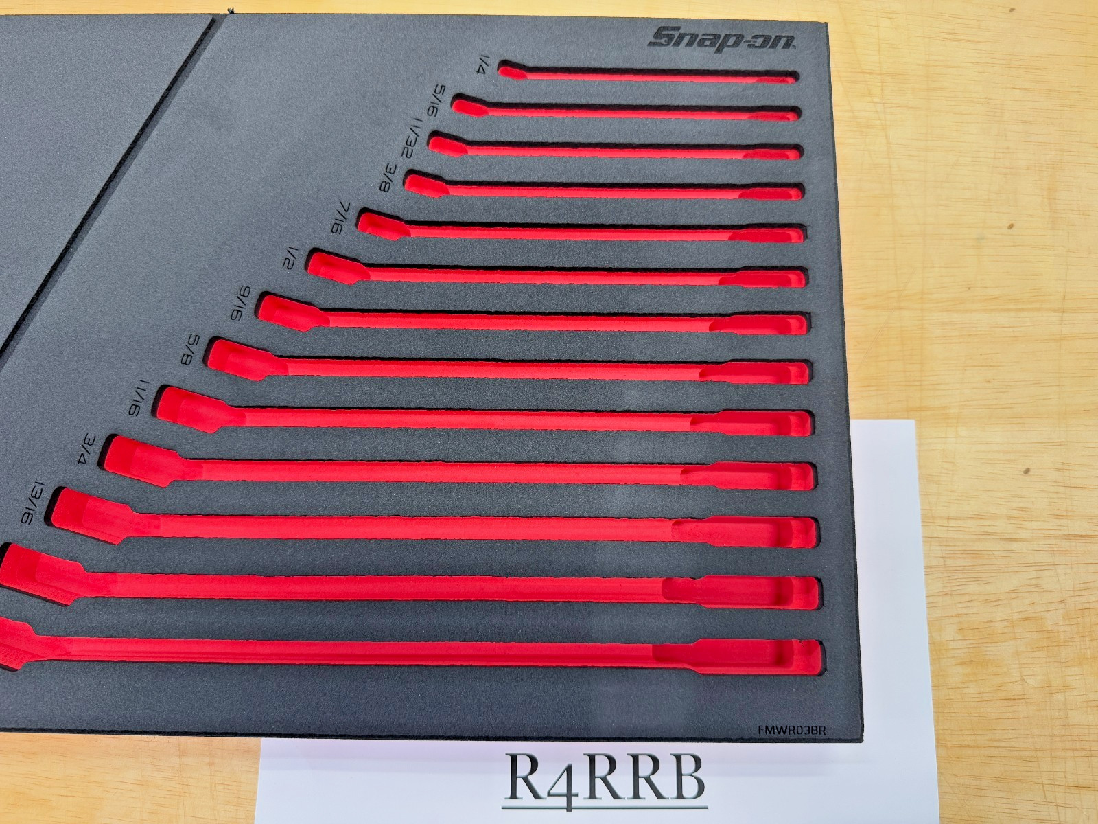 Snap-on Tools NEW RED FOAM ORGANIZER ONLY for 13pc SAE Combo Wrench Set FMWR03BR