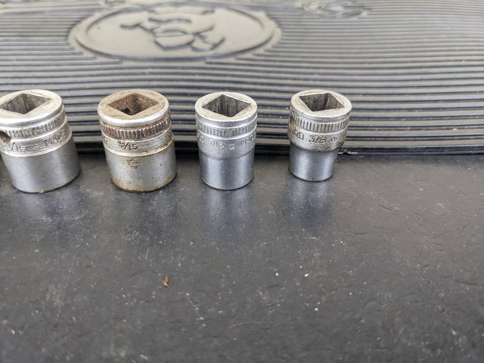#bg214 Snap-on 6pc F-Series 3/8″ Drive 12-Point SAE Shallow Socket Set USA