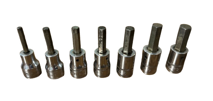 Snap-on 10 pc Combination Drive Metric Standard Hex Bit Socket Set (2-10 mm)