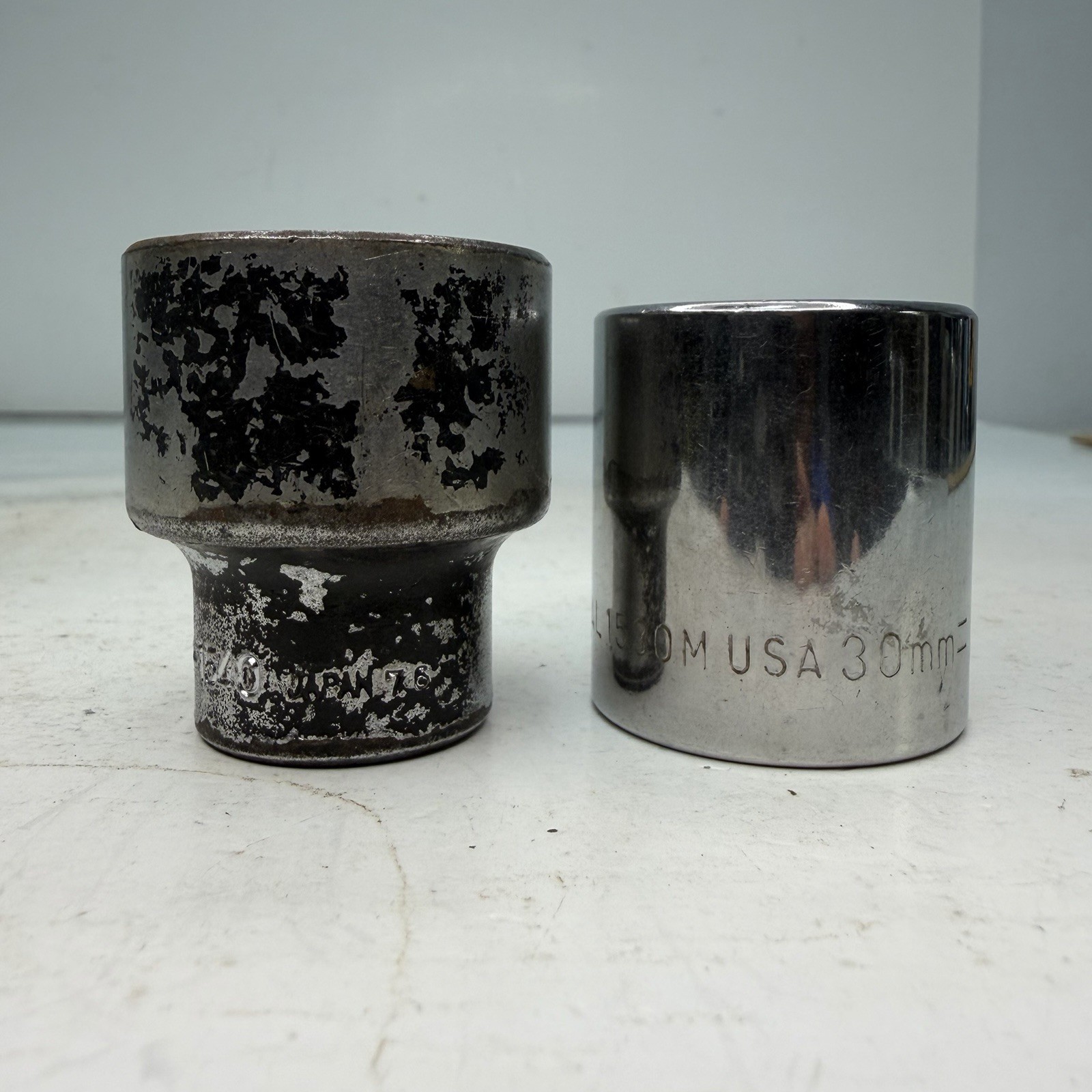 KAL Socket Lot 1/2″ Drive 12 Point 1-1/4″ KAL-1540 Japan & 30mm 1530 USA