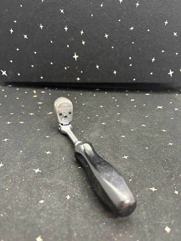 Vintage Snap On Tools Flex Head Rachet TM835 Black Plastic Handle 7″ USA
