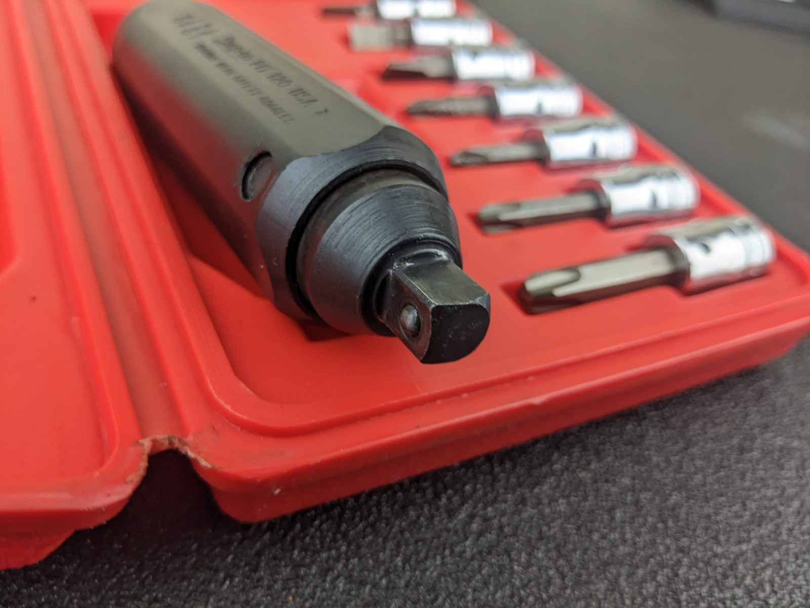 #bp060 Snap On Tools PIT208 EPIT208 3/8” Impact Driver Set 8 pcs with Case