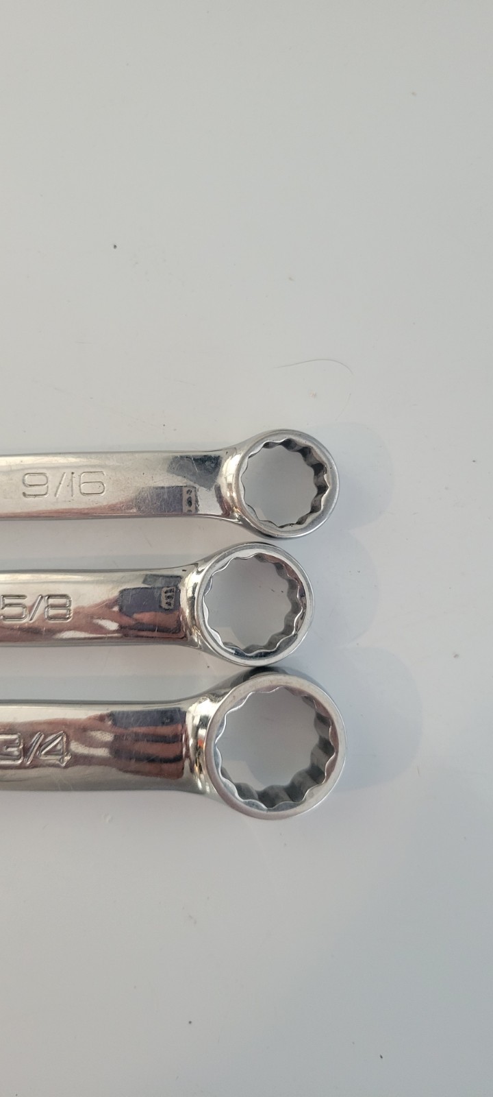Set Of 3 Snap-On 12 Point SAE Size 9/16, 5/8, 3/4 Wrench OEX18B,OEX20B,OEX24B