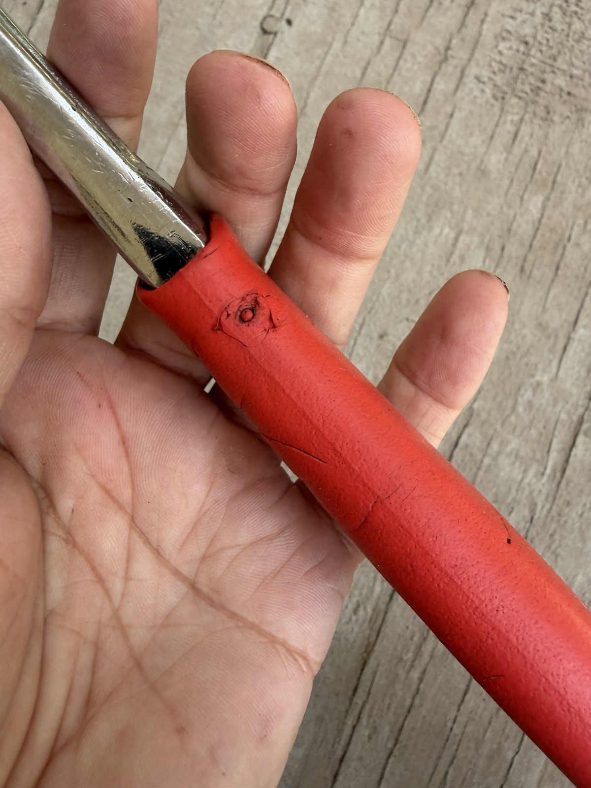 SNAP-ON 12″ INCH FLANK DRIVE PLUS ADJUSTABLE WRENCH FADH12A RED, GOOD COND SPAIN
