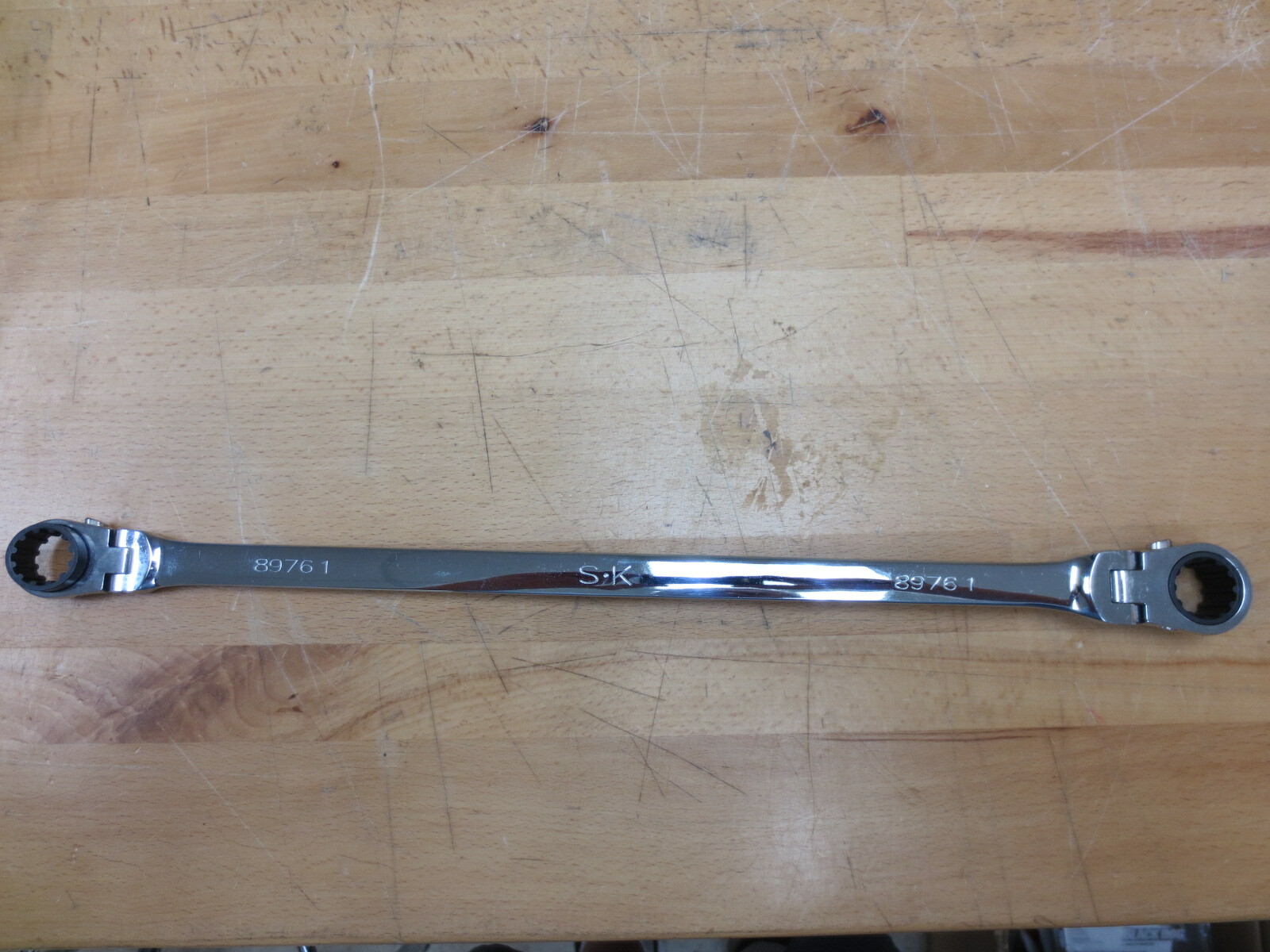 SK Flex Head, Reversible, Ratcheting, Double Box End Wrench-# 89761 (USA)