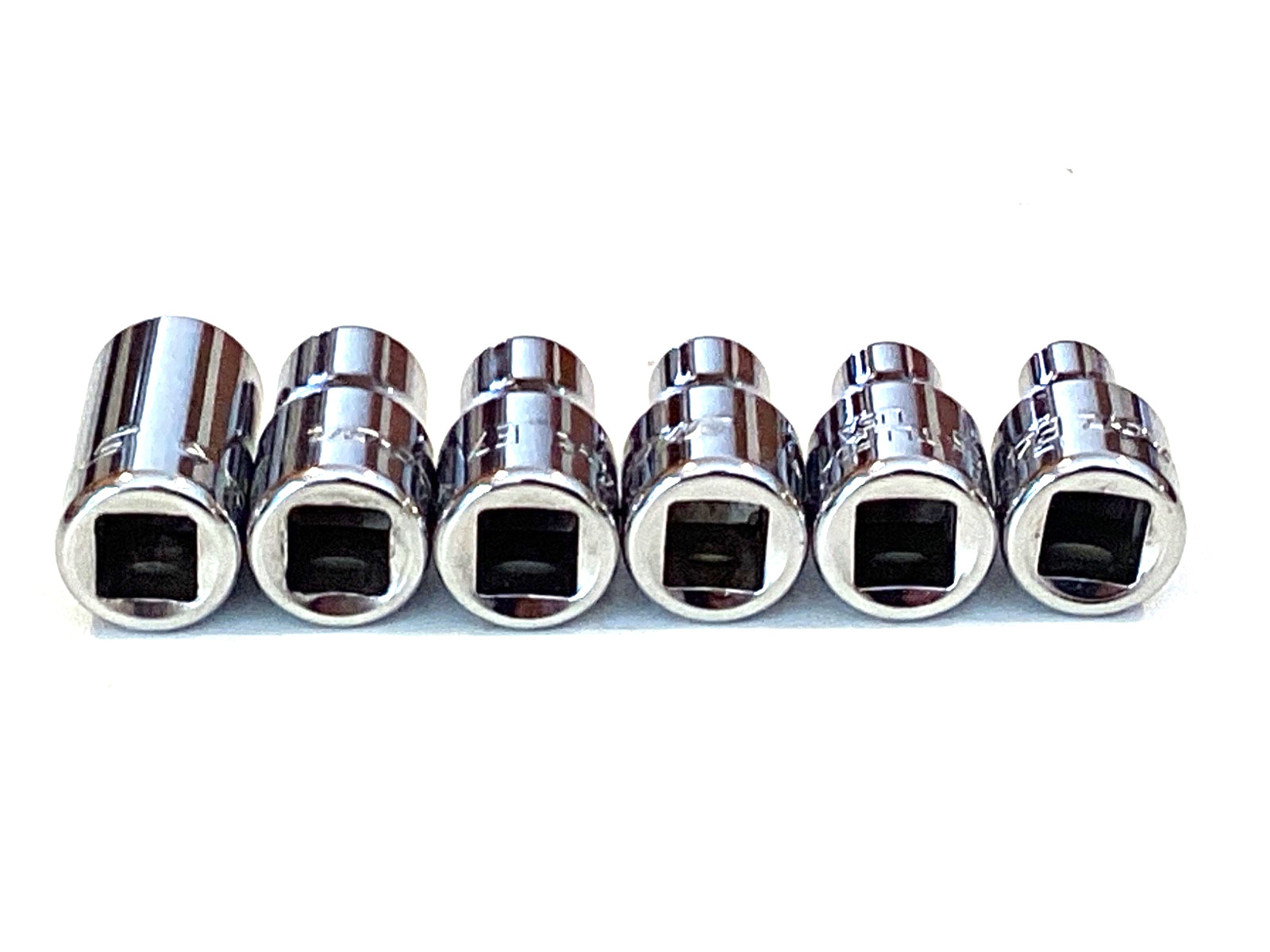 Snap On Tools 6 Piece 1/4” Drive E4 To E10 Shallow Torx Chrome Socket Set MINT
