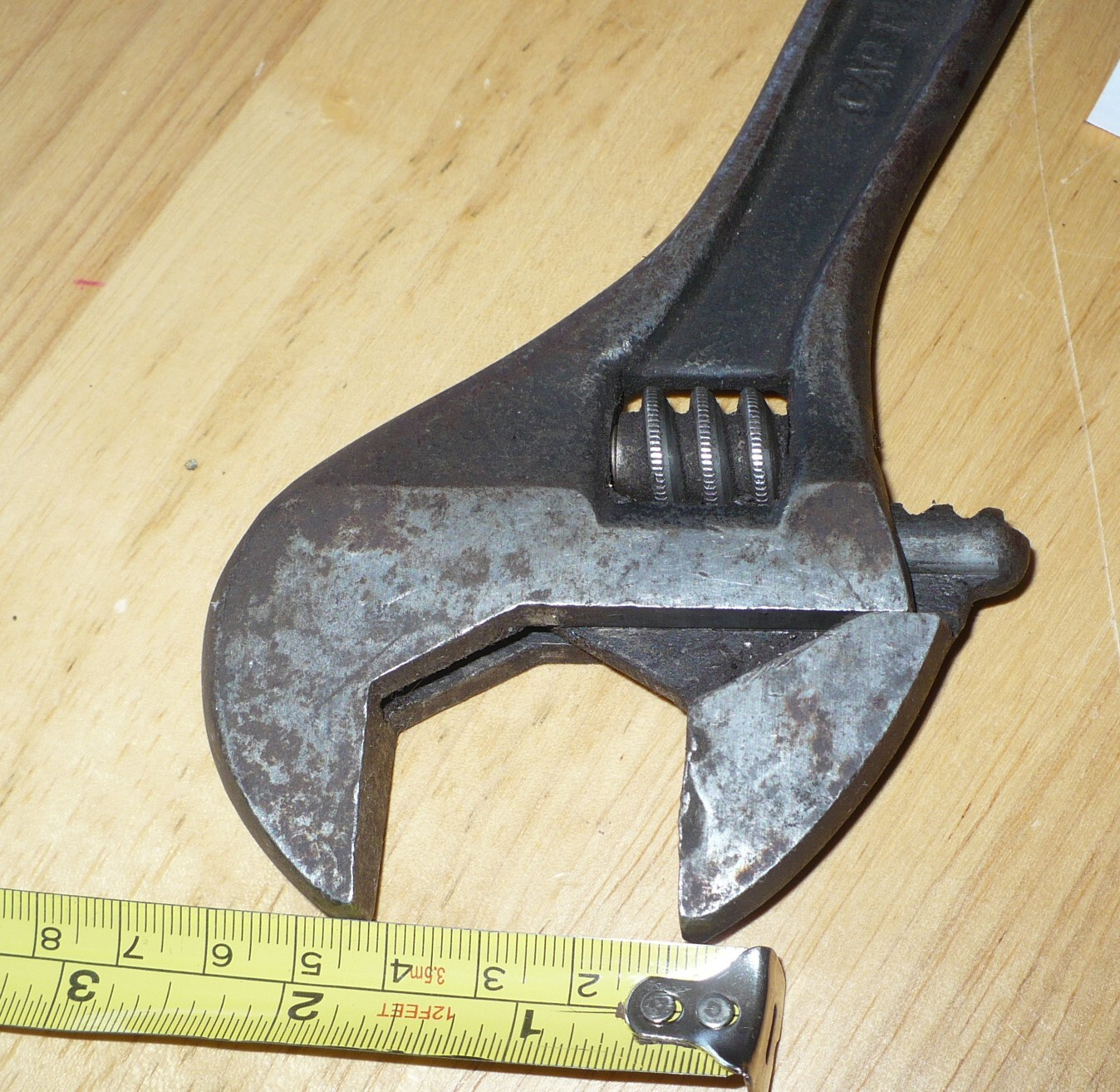Vintage 12″ Crescent Crestoloy Adjustable Wrench 300mm Cap 1-5/16 33.3mm