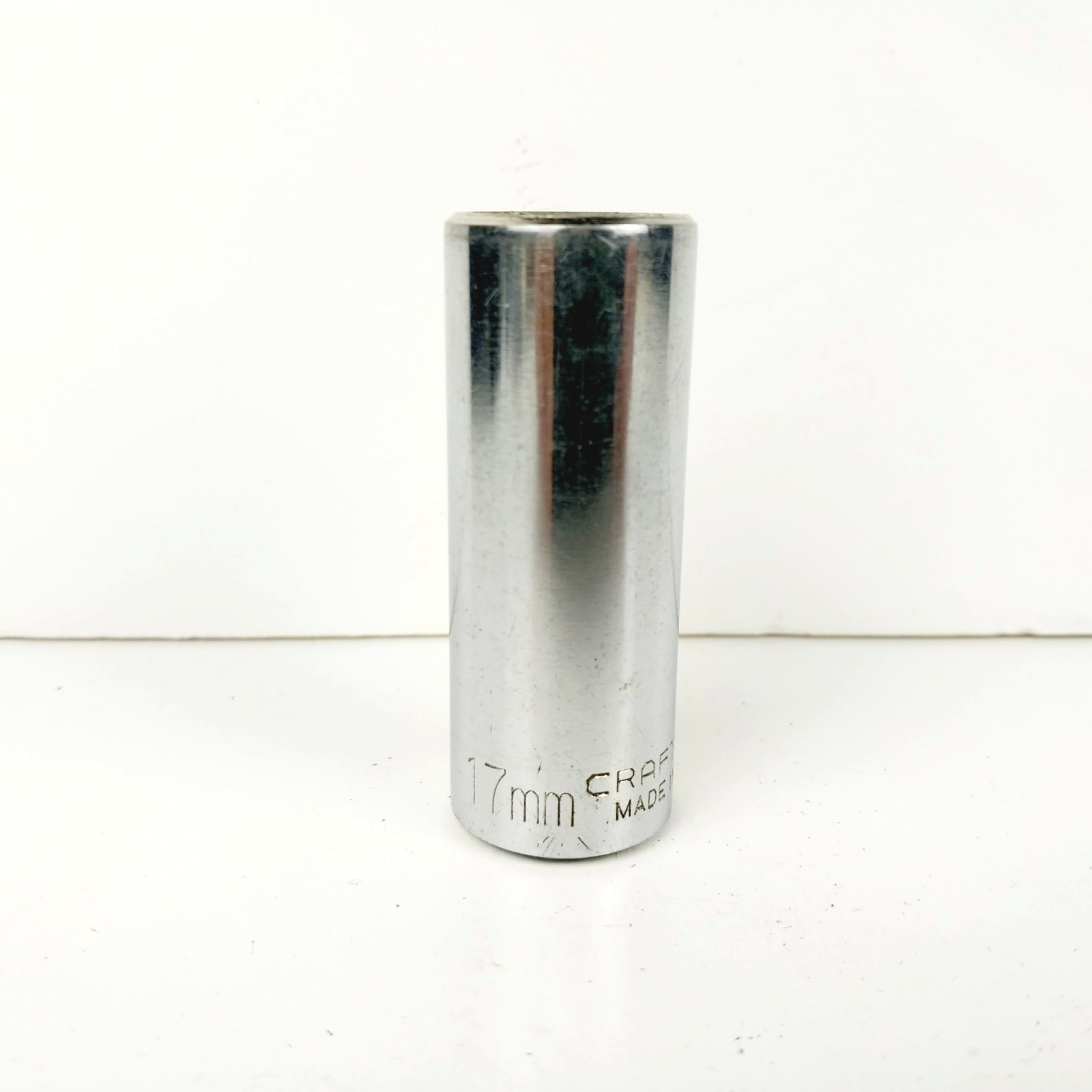 Vintage Craftsman USA Metric 17mm Deep Well Socket 6-Point 3/8″ Drive -EE- 44434