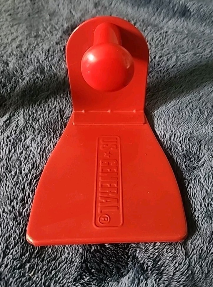US General Red Metal Tool Box Paper Towel Holder Hooks Magnetic Garage Man Cave