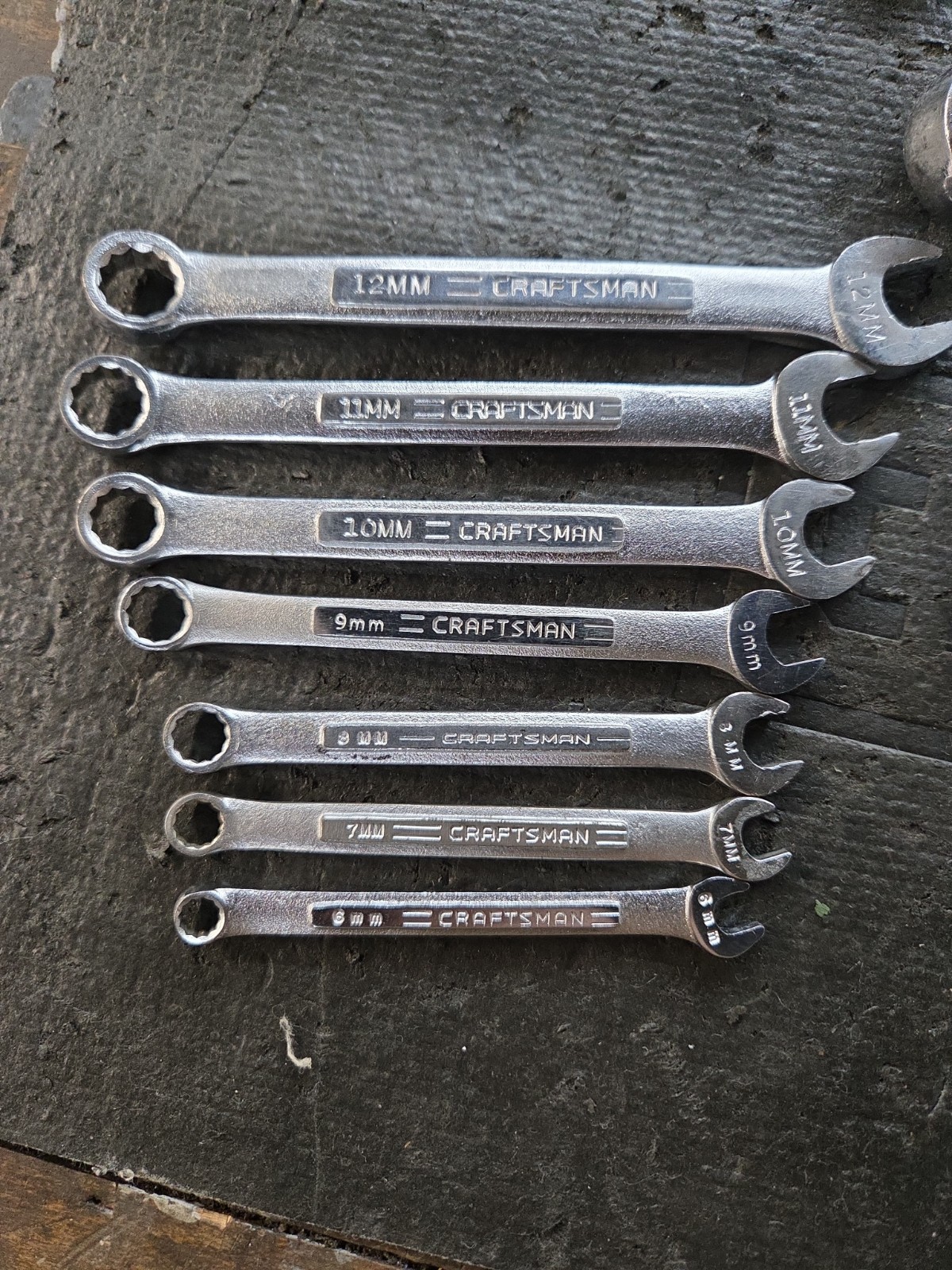 Vintage Craftsman USA 20 Pc Metric Combo Wrench Set V, VV 6-24 , 27mm.