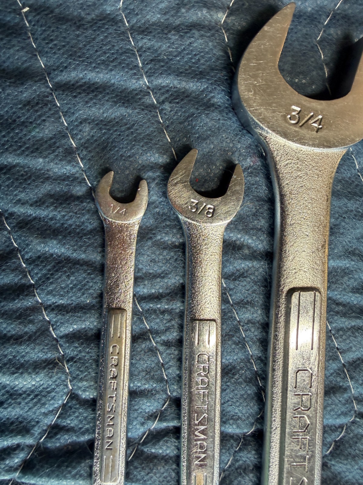 6 – Vintage Craftsman -V- And VV Double Open End Wrenches SAE See pictures