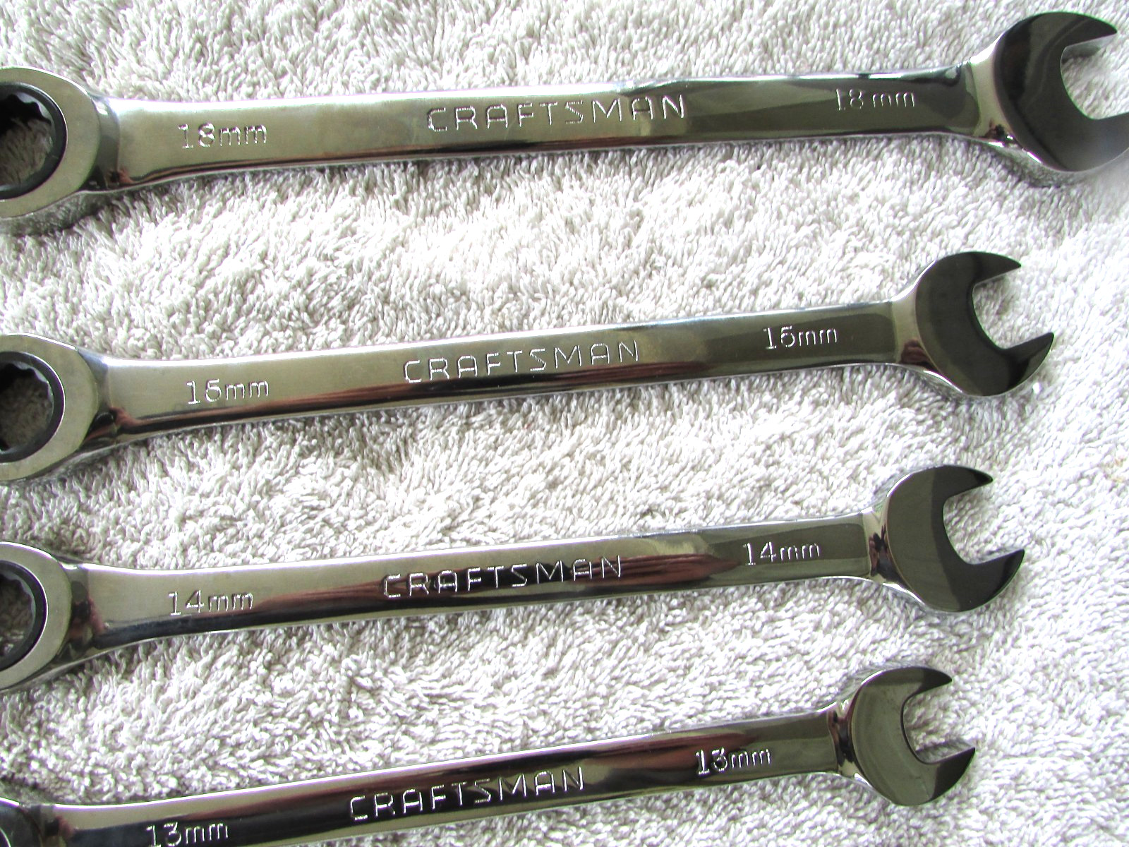 Craftsman 14 pc Wrench Set ~7 A-AE SAE~ 7 A-AF Metric Polished Chrome Ratcheting