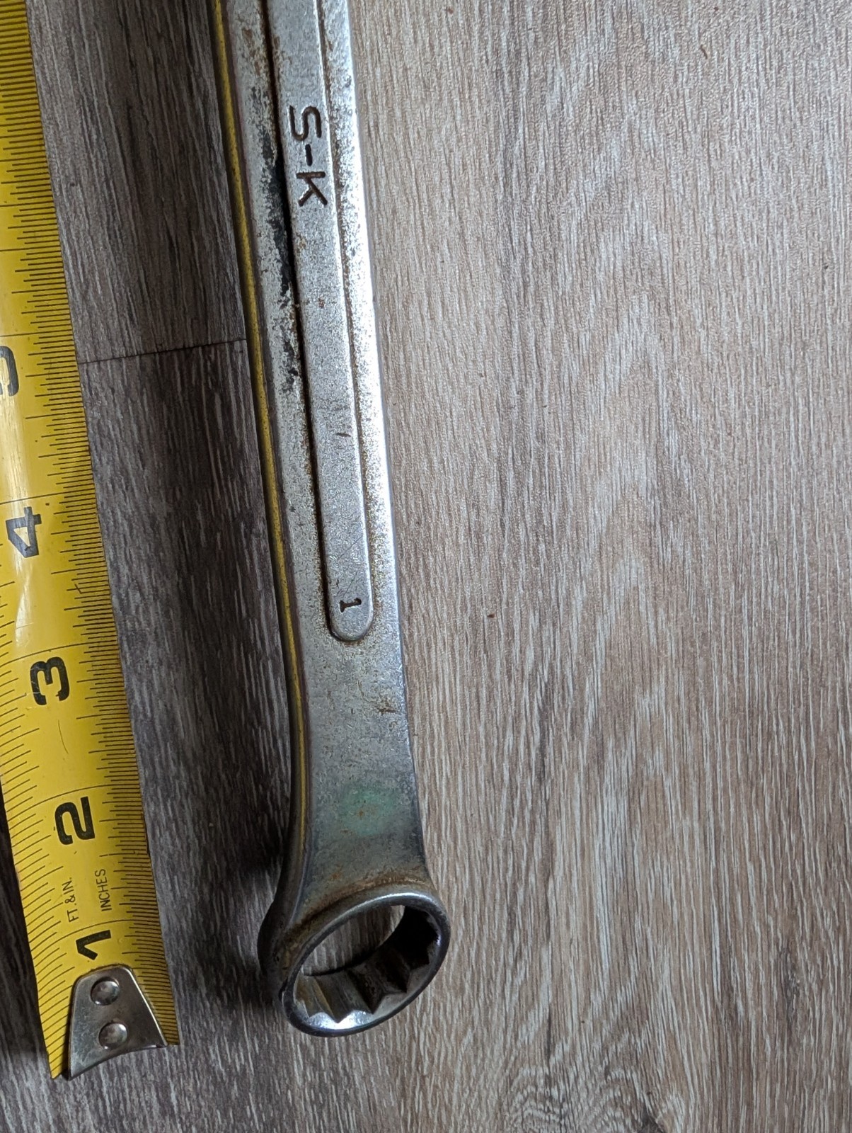 S-K 1′ ONE INCH COMBINATION OPEN END 12 POINT BOX END WRENCH S K SK TOOLS