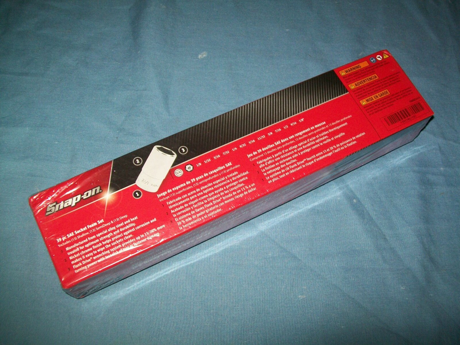 NEW Snap-on™ 1/4″ dr 39pc 1/8″ to 5/8″ 6-pt Shallow Semideep Deep Socket Set