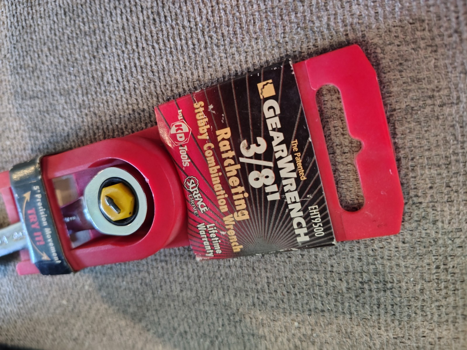 Gearwrench Stubby Ratcheting Wrench SAE Combination Ratchet 3/8 EHT 9500