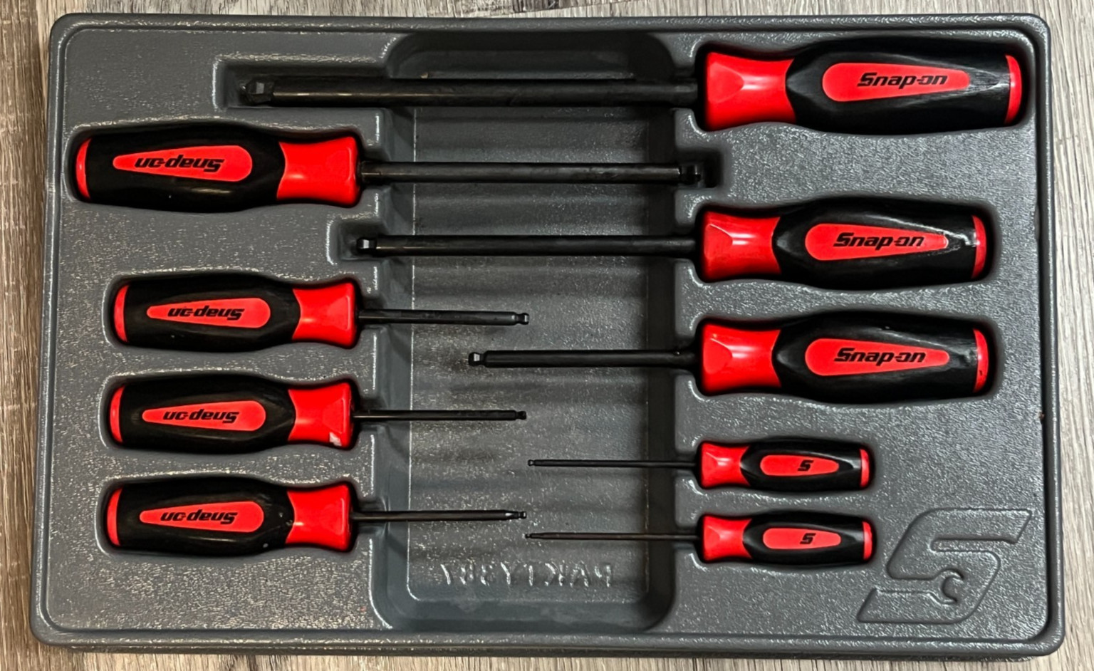 Snap-On Tools 9pc Ball Hex Instinct Screwdriver Orange Set 2-10 mm | SGABM900B