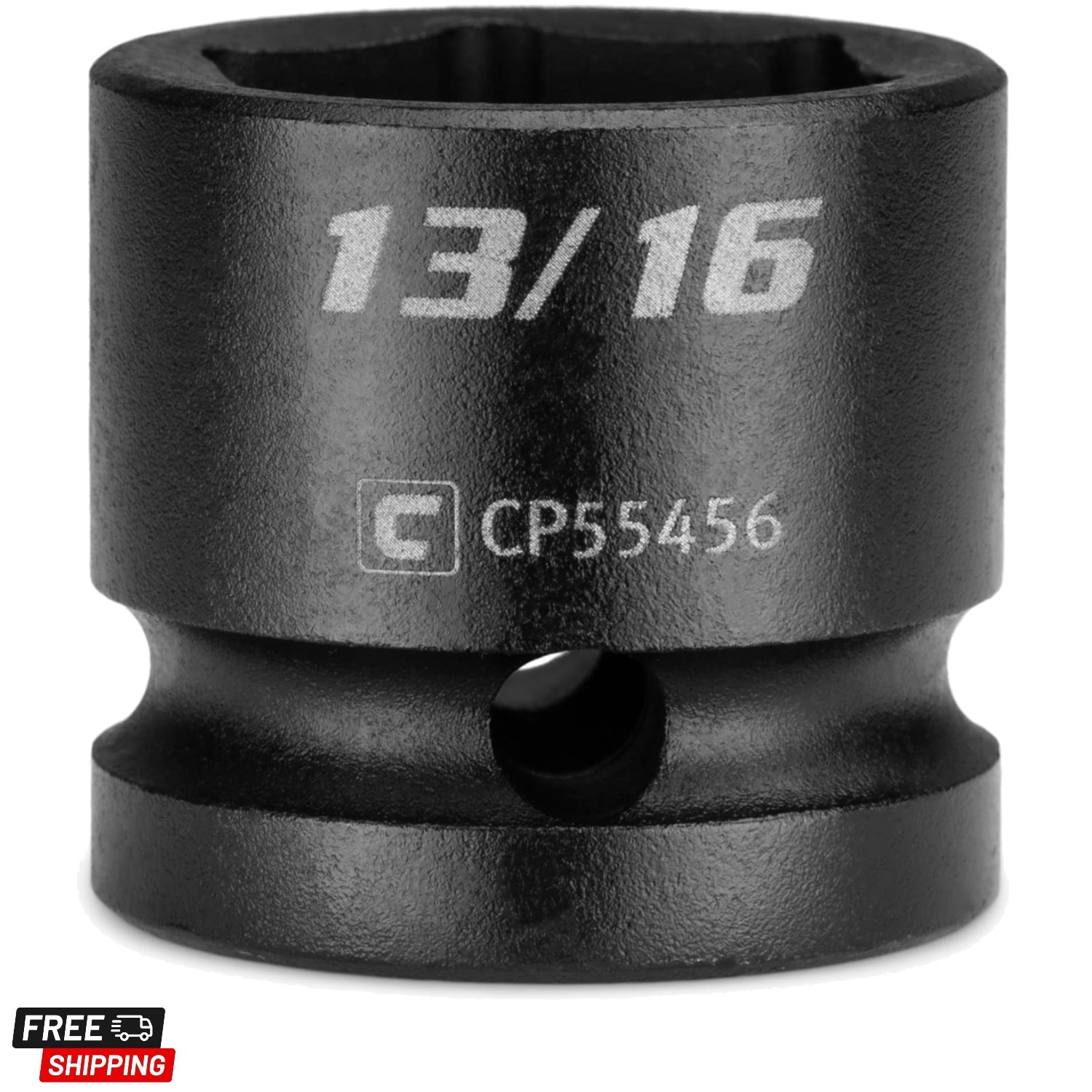 13/16 in. Stubby Impact Socket, 1/2 in. Drive, 6-Point, SAE