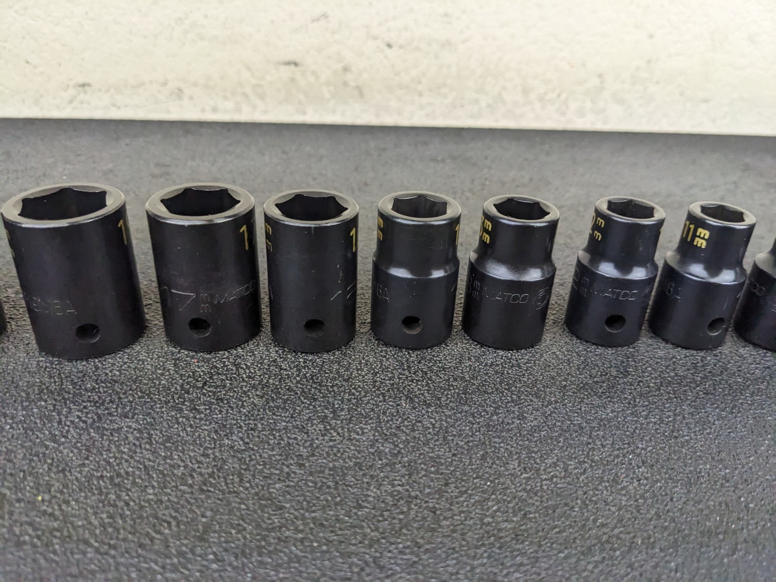 #aw458 MATCO Tools NEW 1/2″ Drive METRIC 6 POINT IMPACT SOCKET SET