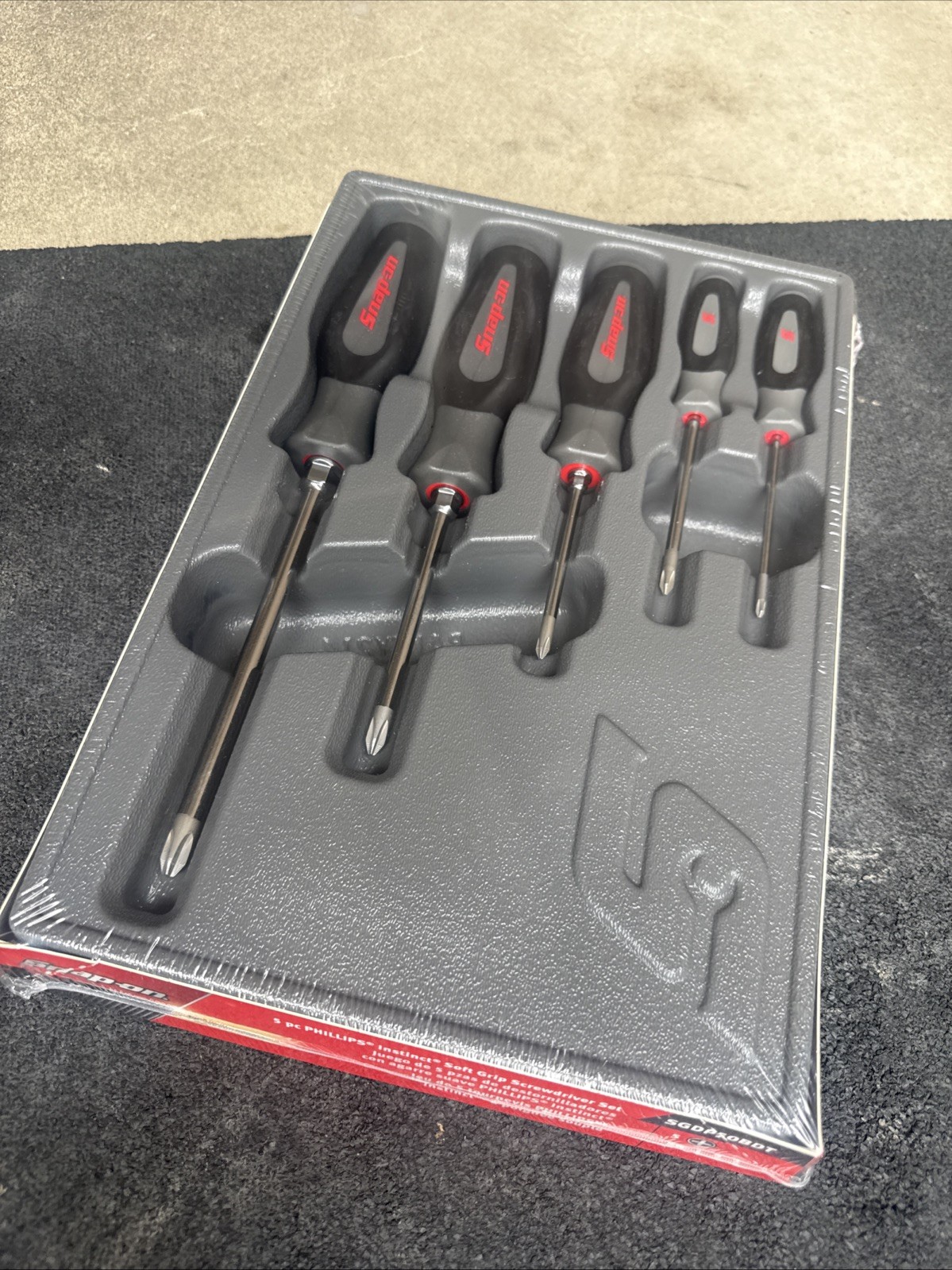 For Snap-on Tools 5pc TITANIUM Soft Grip ALL PHILLIPS Screwdriver Set SGDP50BDT