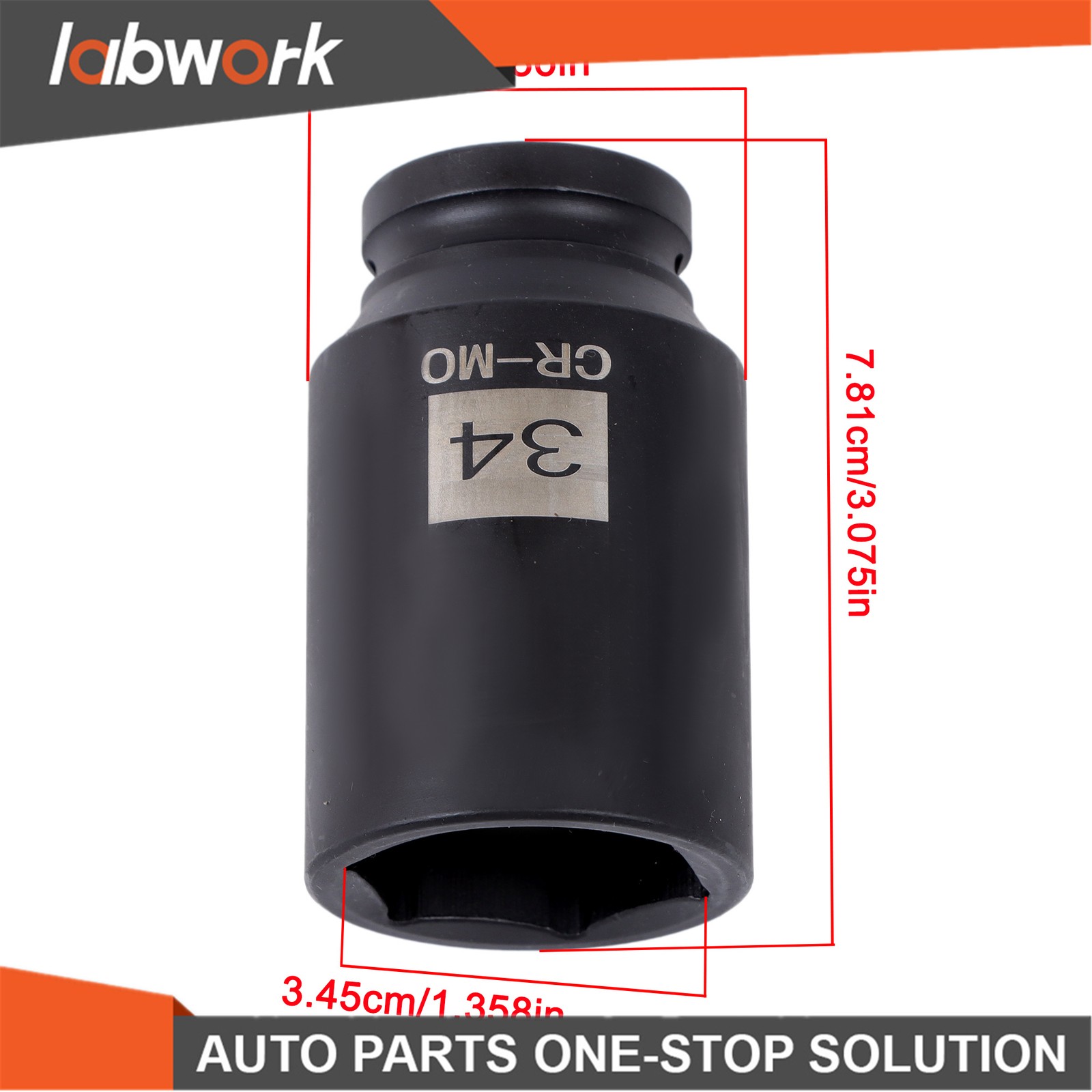 12 Point 30 32 34 36mm 1/2″ Drive Deep Spindle Axle Nut Impact Socket Set