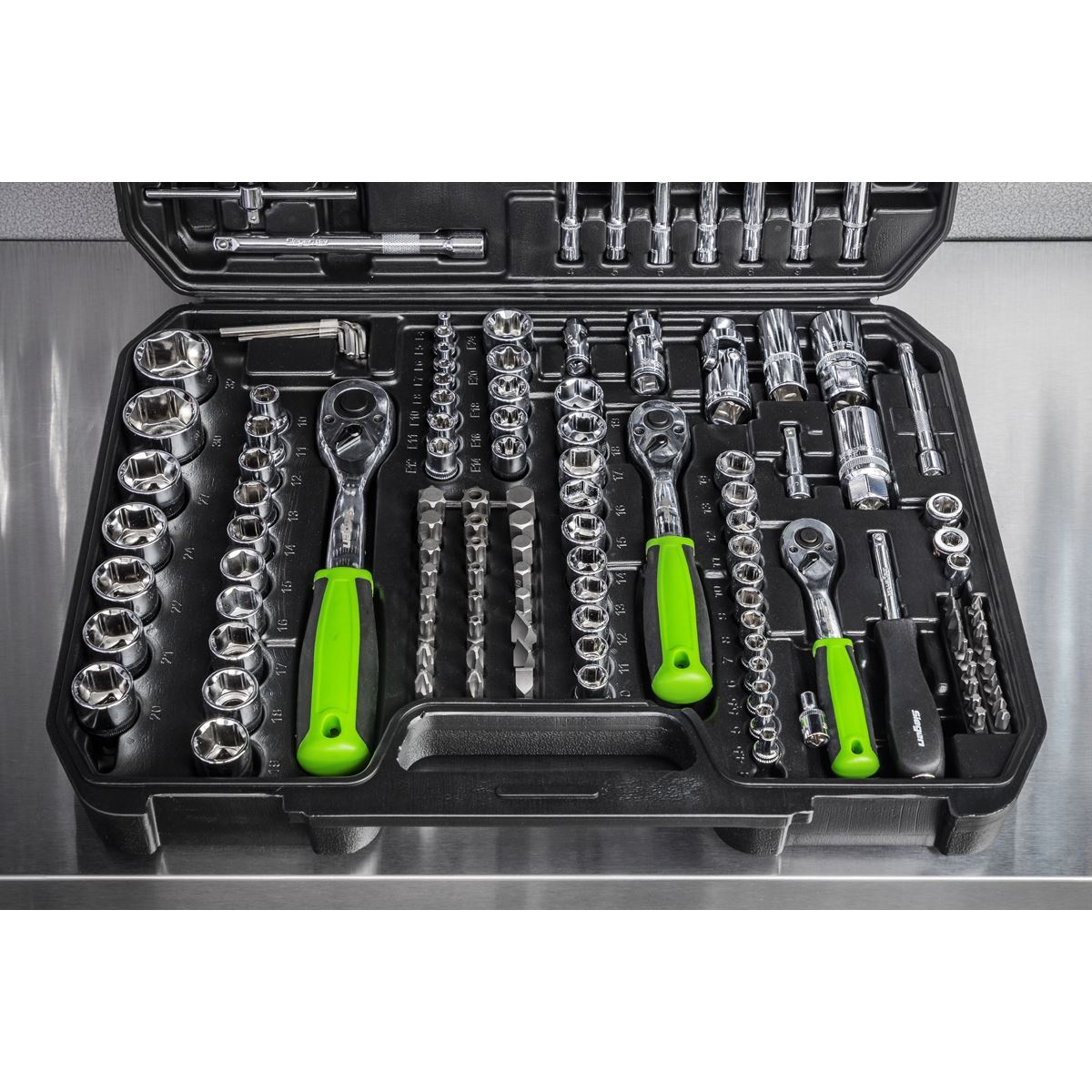Sealey Socket Set WallDrive Metric 4-32mm Siegen 171pc 1/4″ 3/8″ 1/2″ Drive