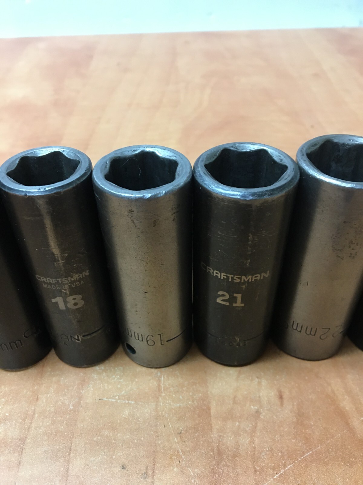 CRAFTSMAN 1/2″ DR METRIC DEEP IMPACT SOCKET SET 13 14 15 17 18 19 21 22 24 27mm