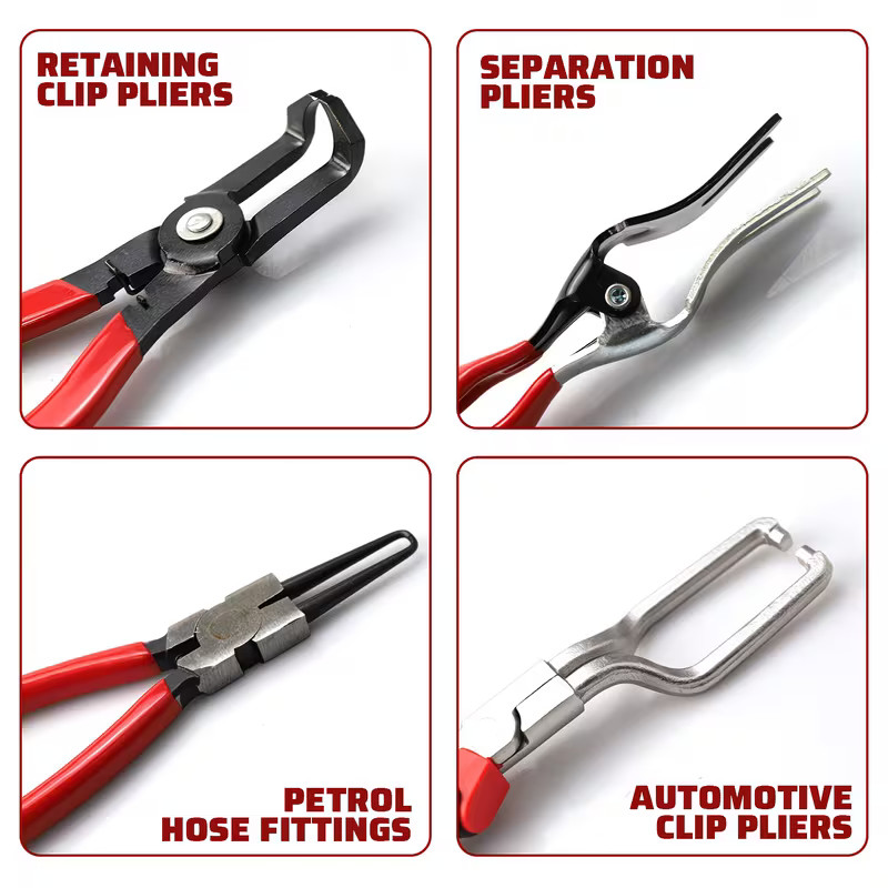 Hose Clamp Pliers Set 4PCS Automotive Removal Tool for Radiator & Hoses