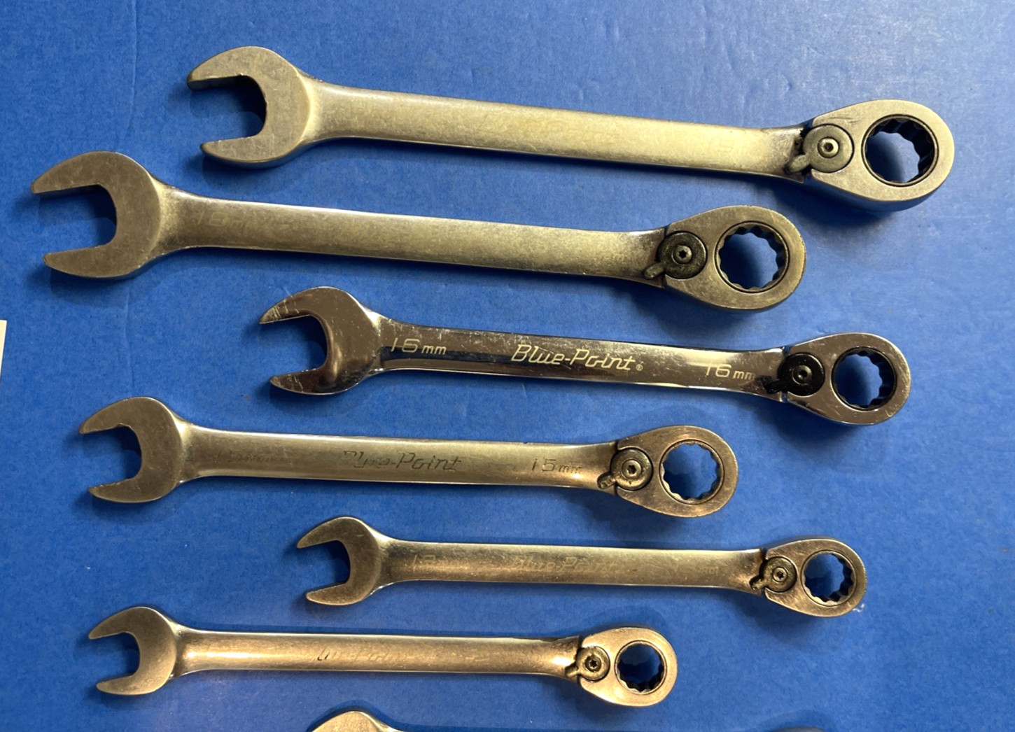 BLUE-POINT TOOLS 9 PIECE METRIC RATCHETING REVERSABLE WRENCHES 9MM – 19MM
