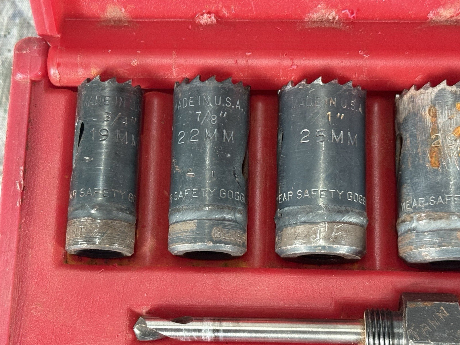 Blue-Point 6 Pc set hole saw arbor kit