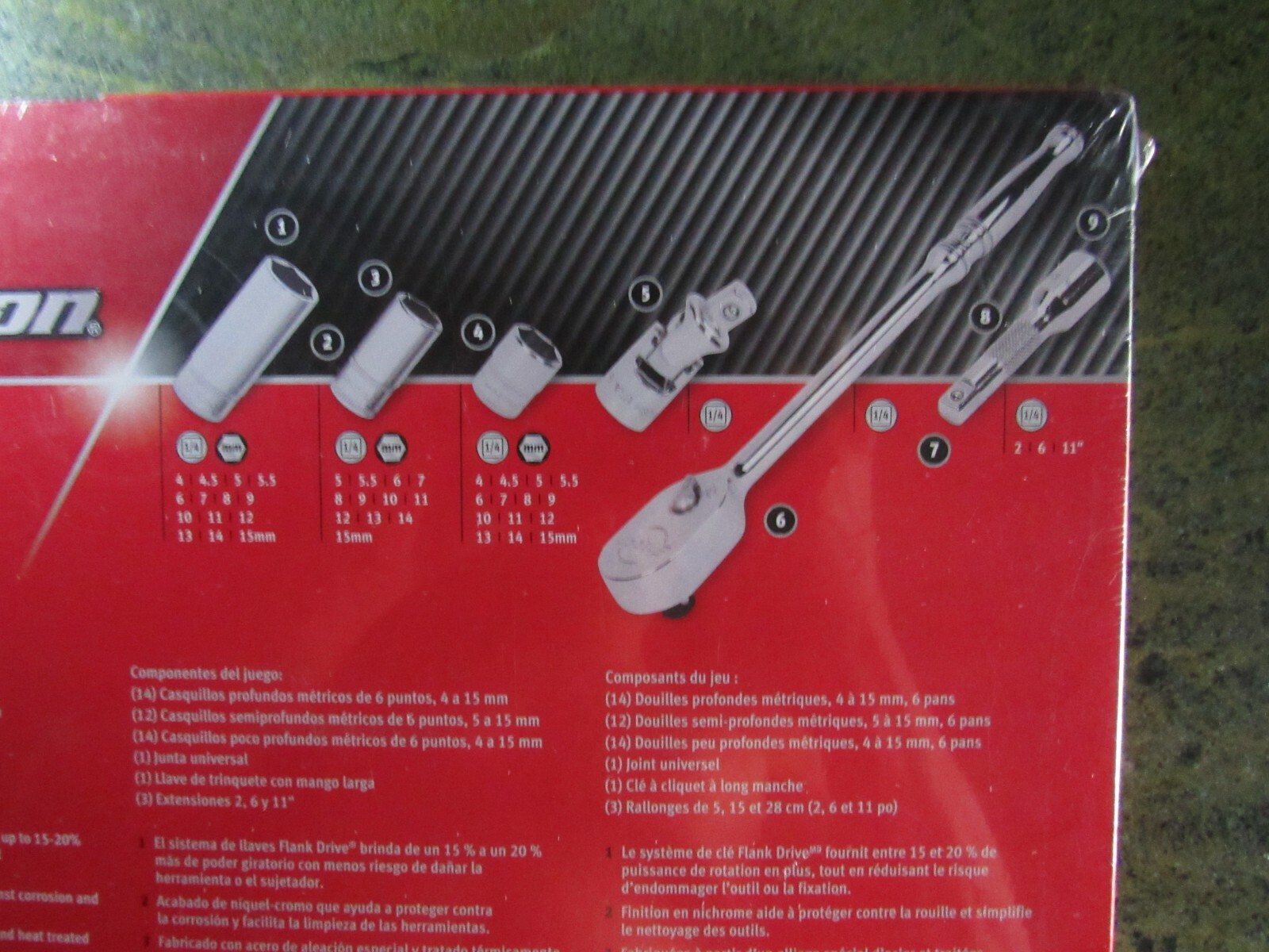 Snap On Vintage 45 Piece 1/4″ Dr. Metric General Service Set: Part #145TMM