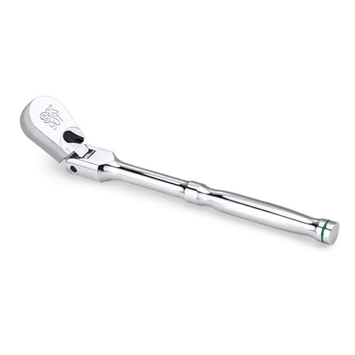 3/8″ Drive Flex Head Ratchet Handle – 90-Tooth, Reversible, CR-V, Ergonomic Grip