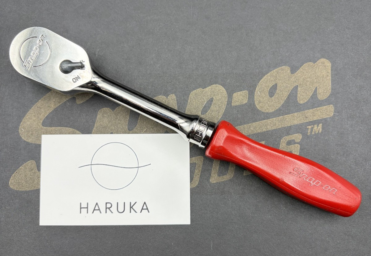 Snap-on FHD80 NON-USA Stamped Head Red 3/8″ Dr Hard Grip Ratchet [Used]