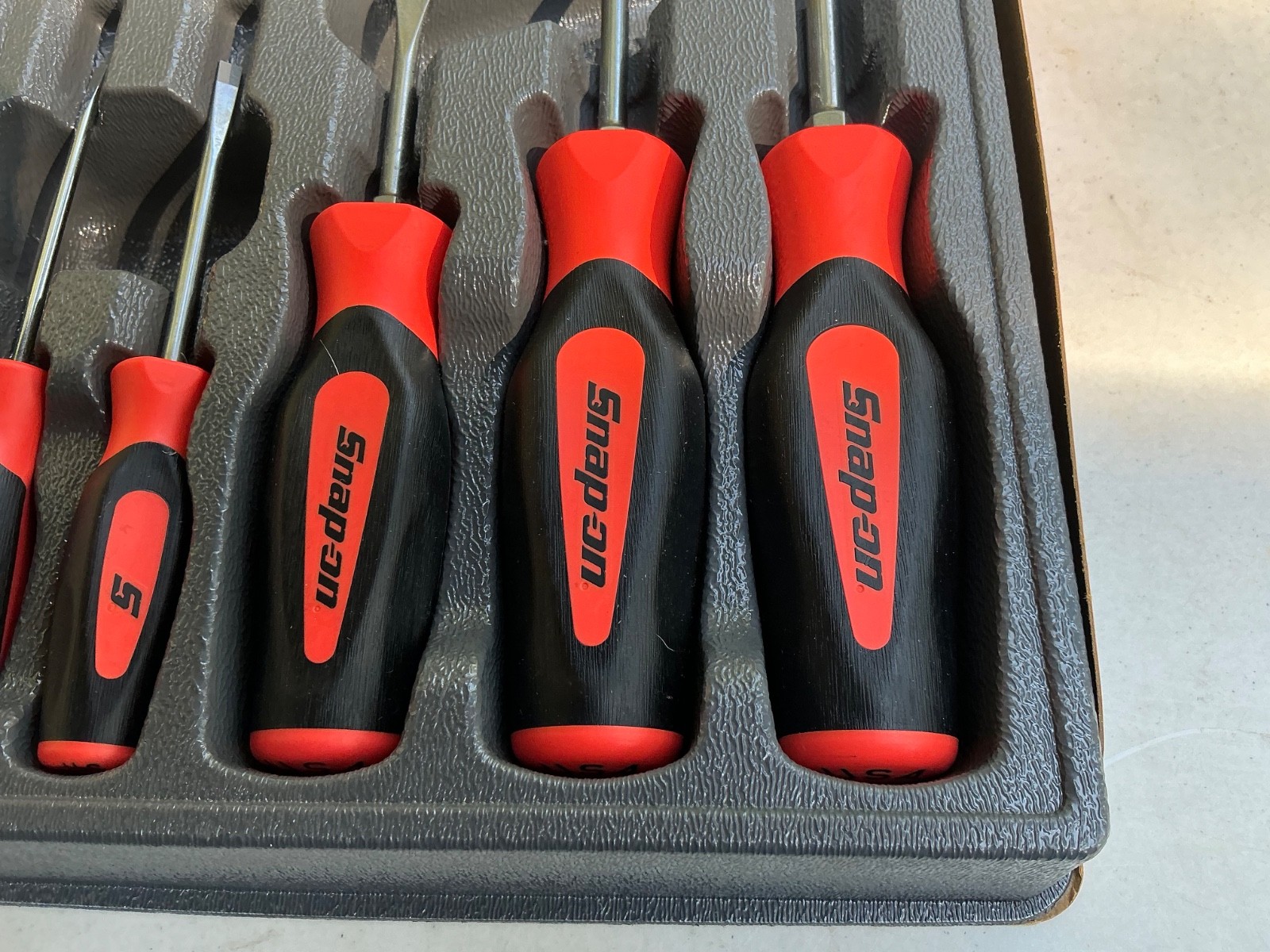 Snap-on Tools 10pc ORANGE Soft Grip Phillips & Flat Head Screwdriver Sets