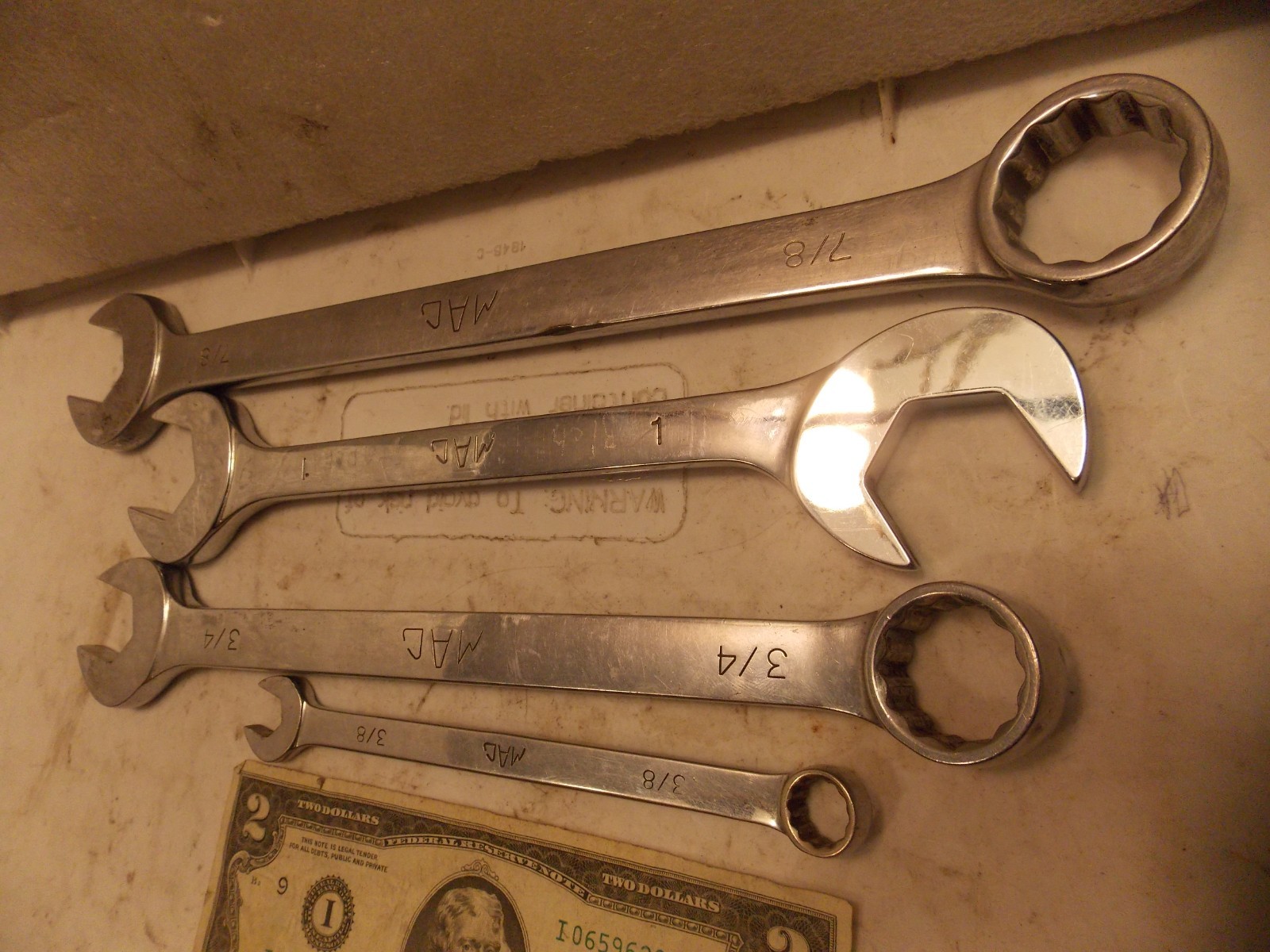 Mac Tools 7/8 3/4 3/8 Combination 7/8″ 3/4″ 3/8″ Wrench Sold Single FREEShipAfr1