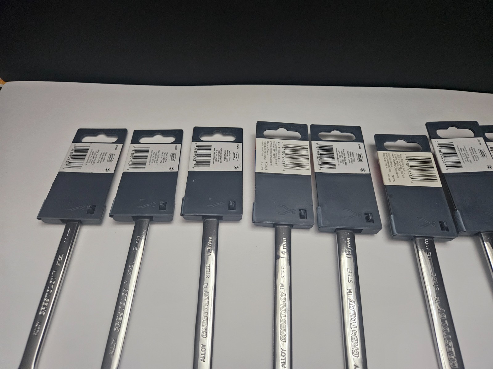 CRESCENT #CCW SERIES 15 PC METRIC 12 PT COMBINATION WRENCH SET 7MM-9MM 11MM-22MM