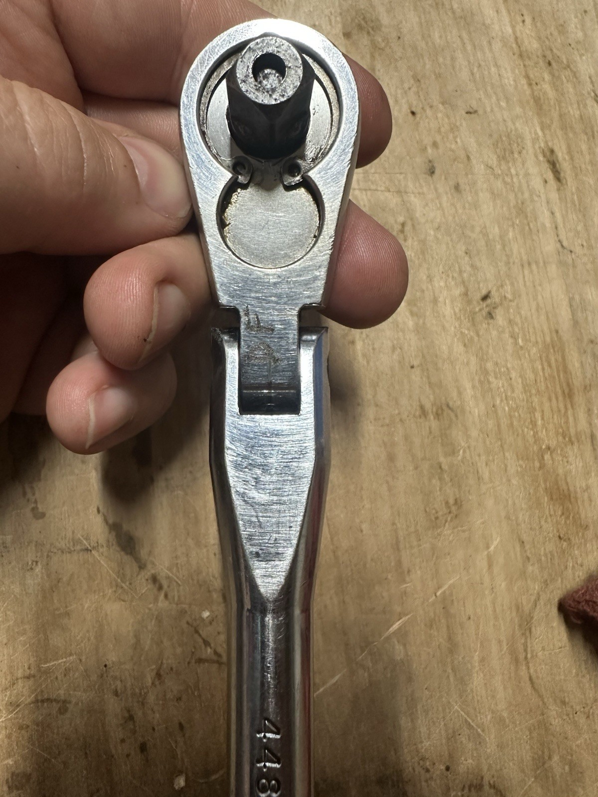 Craftsman Bent Handle Flex Head Ratchet No 44835 L-AA Works Cleaned Tested