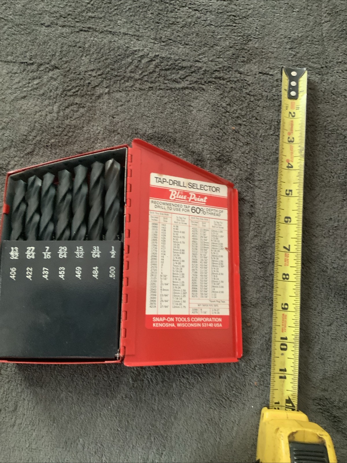 Blue Point Drill Bit Set, Missing 1….see Description….