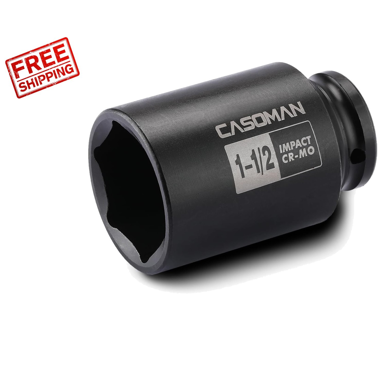 High-Torque 1-1/2″ SAE 6-Point Impact Socket – Chrome Molybdenum Steel Strength