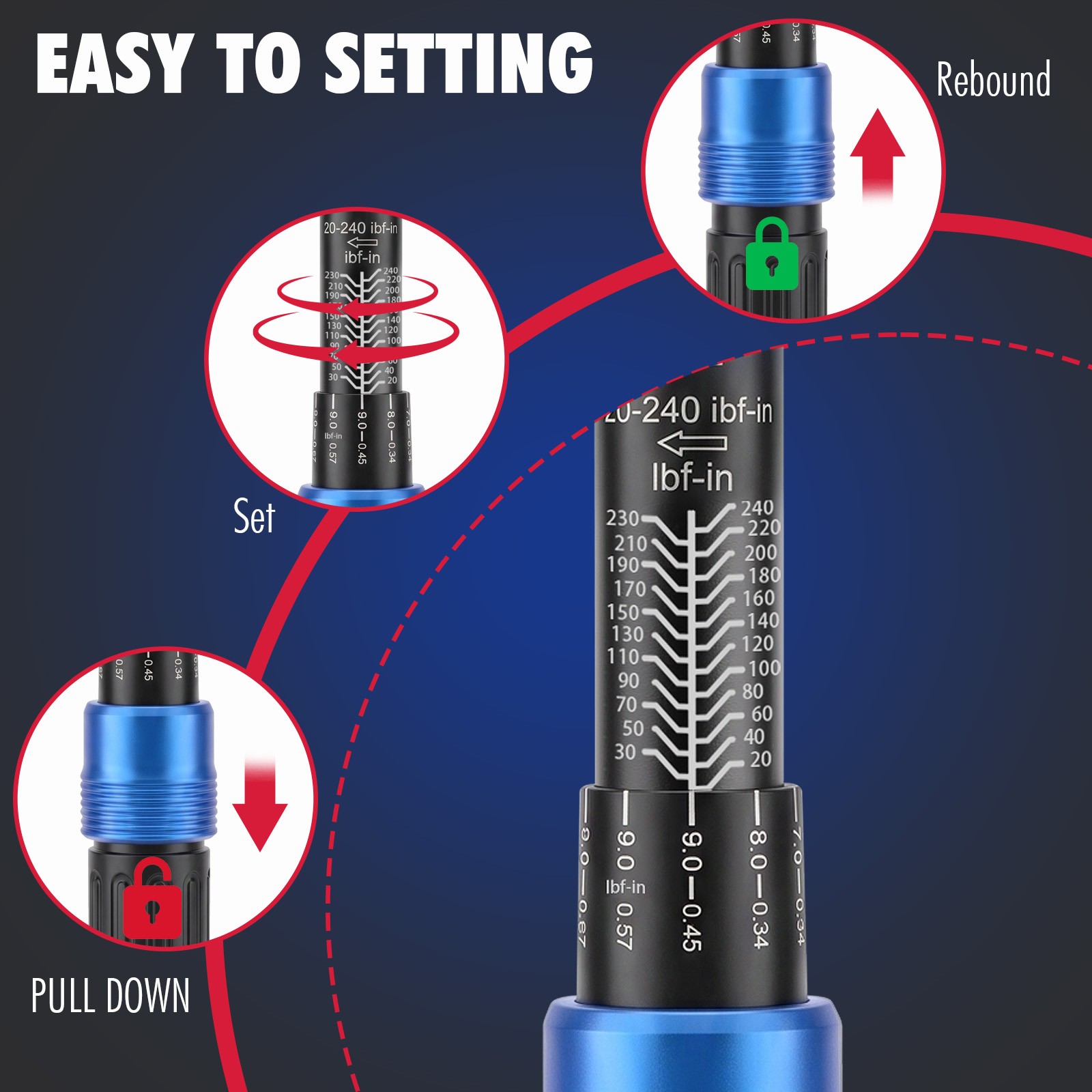 1/4″ Torque Wrench Snap Socket Professional Drive Click Type Ratcheting