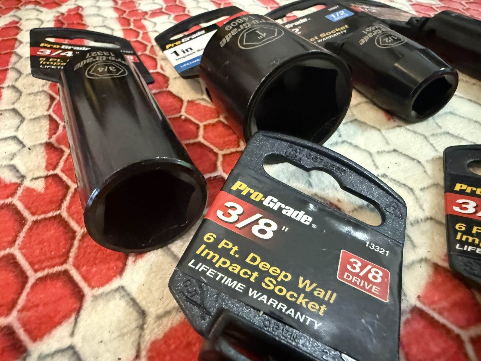 3/8 inch drive impact socket 8 total ***NEW W/TAGS*** 6 point SAE mixed sizes