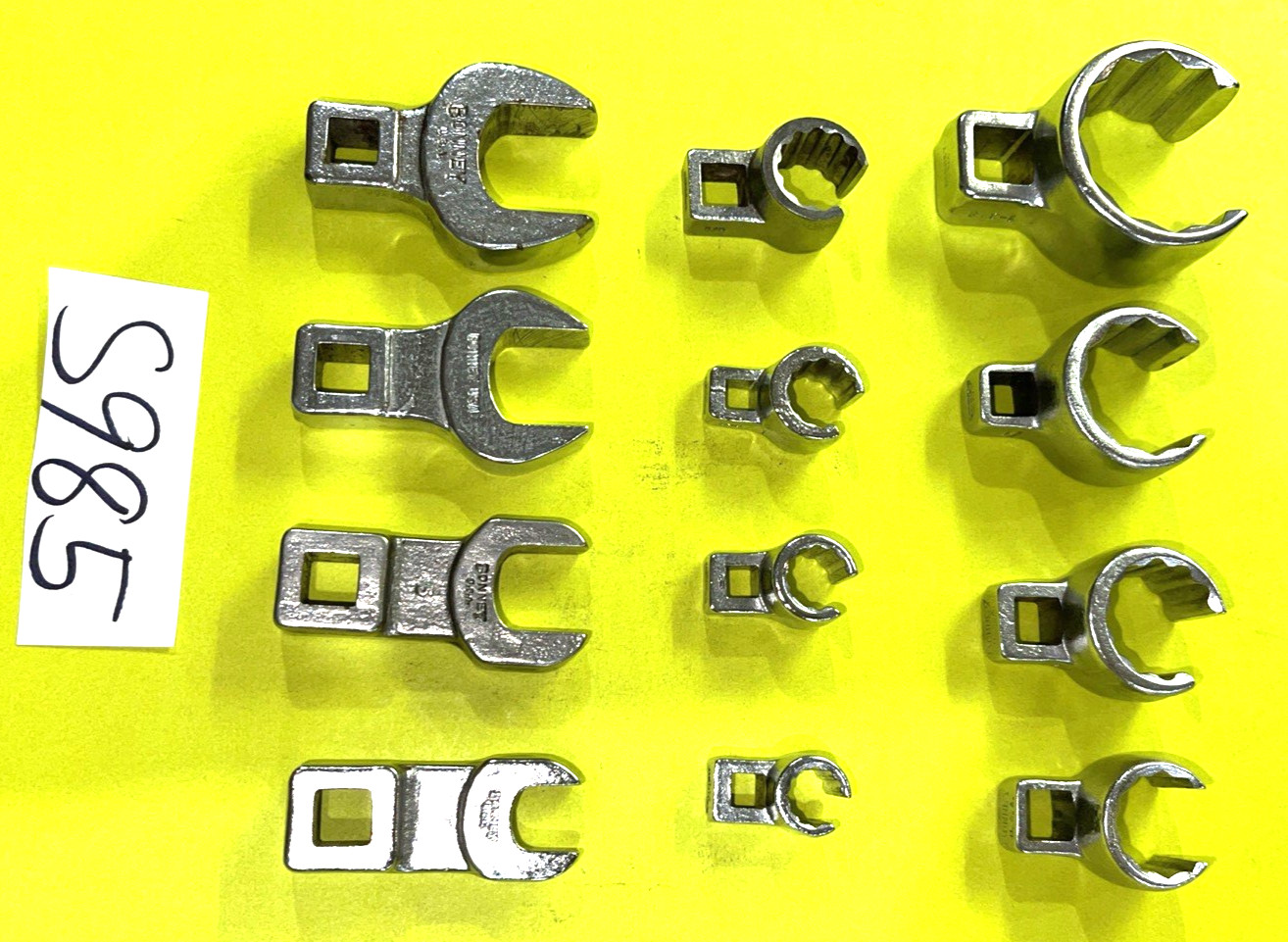 BONNEY TOOLS VINTAGE 12 PIECE MULTI DRIVE VARIOUS TYPES OF CROWFOOT WRENCHES