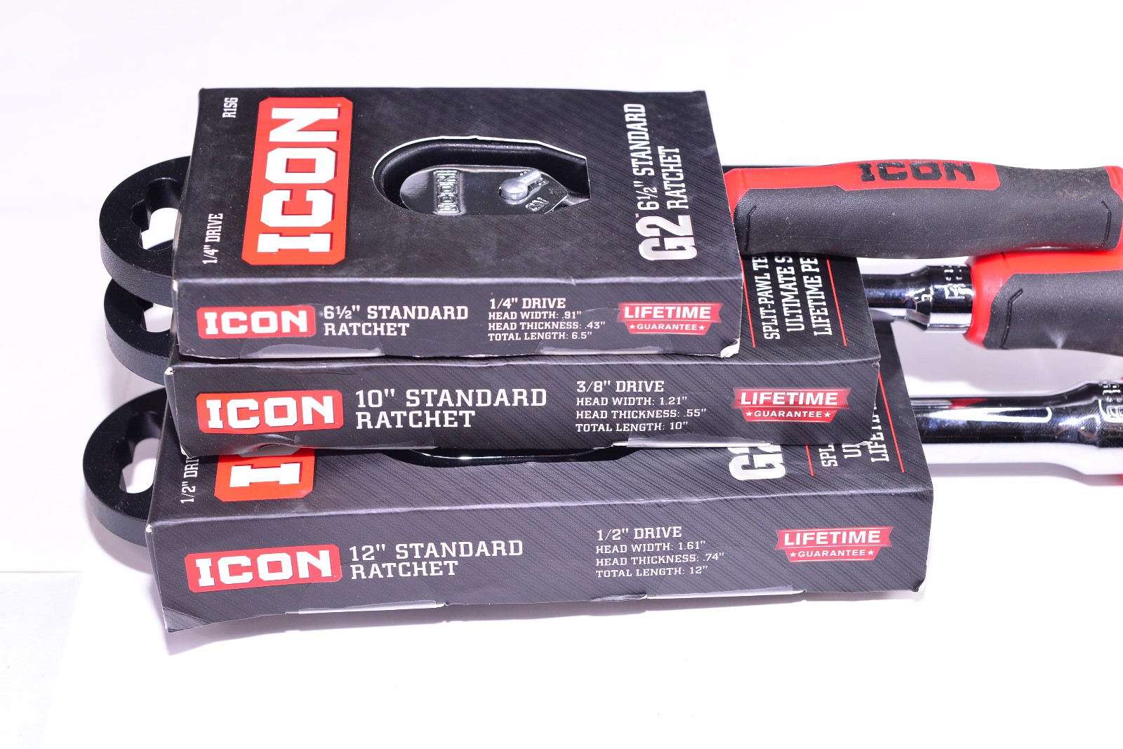 New ICON G2 Series 1/2″ & 3/8 & 1/4″ Drive R3SG R2SG R1SG Ratchet Set 70435