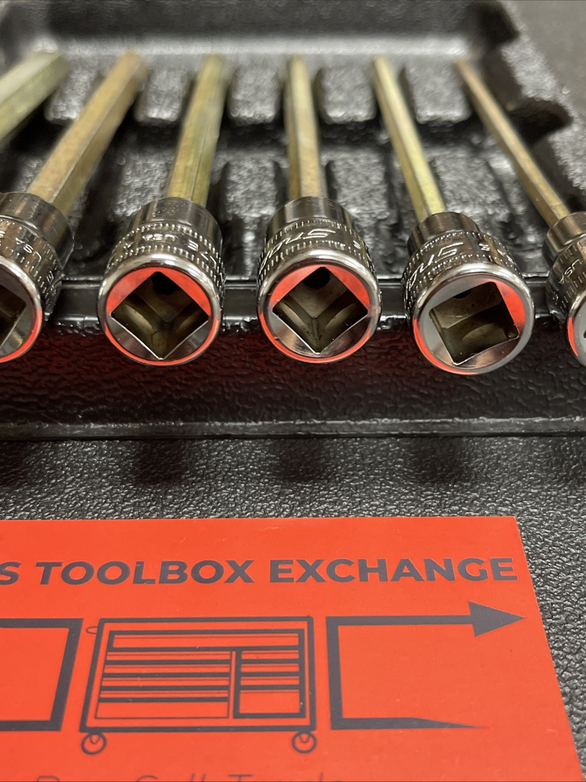 Snap-On Tools USA 6pc 3/8″ Drive METRIC Long Hex Bit Socket Set 206EFAML