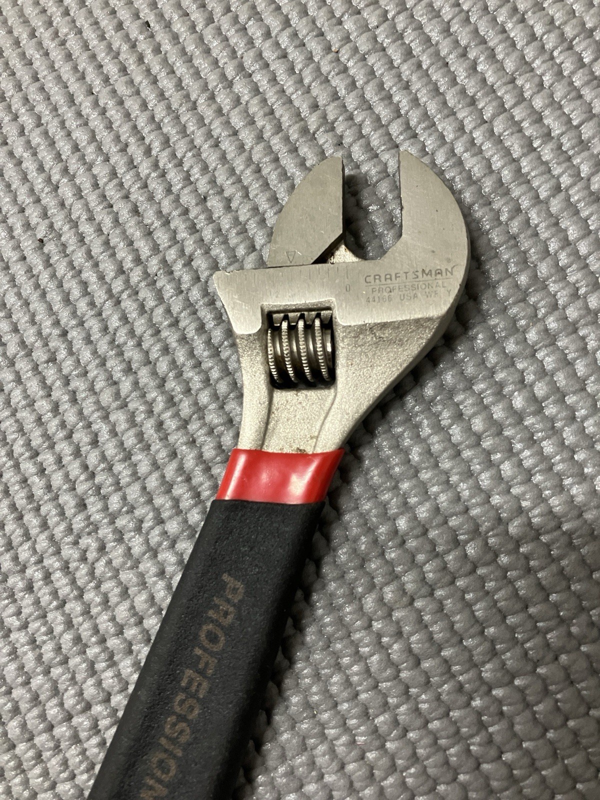 Vintage Craftsman Professional 6” Adjustable Wrench 44166 WF USA Red Black Rare!