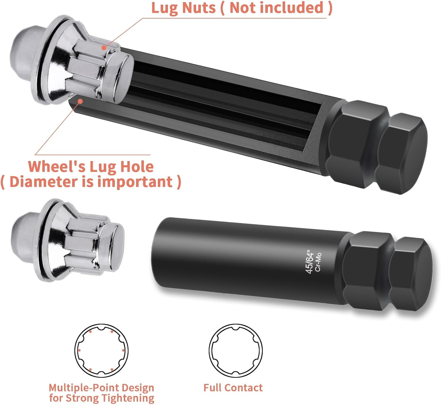 6&7 Spline Lug Nut Master Key Set – Universal Locking Removal Tool for Wheels