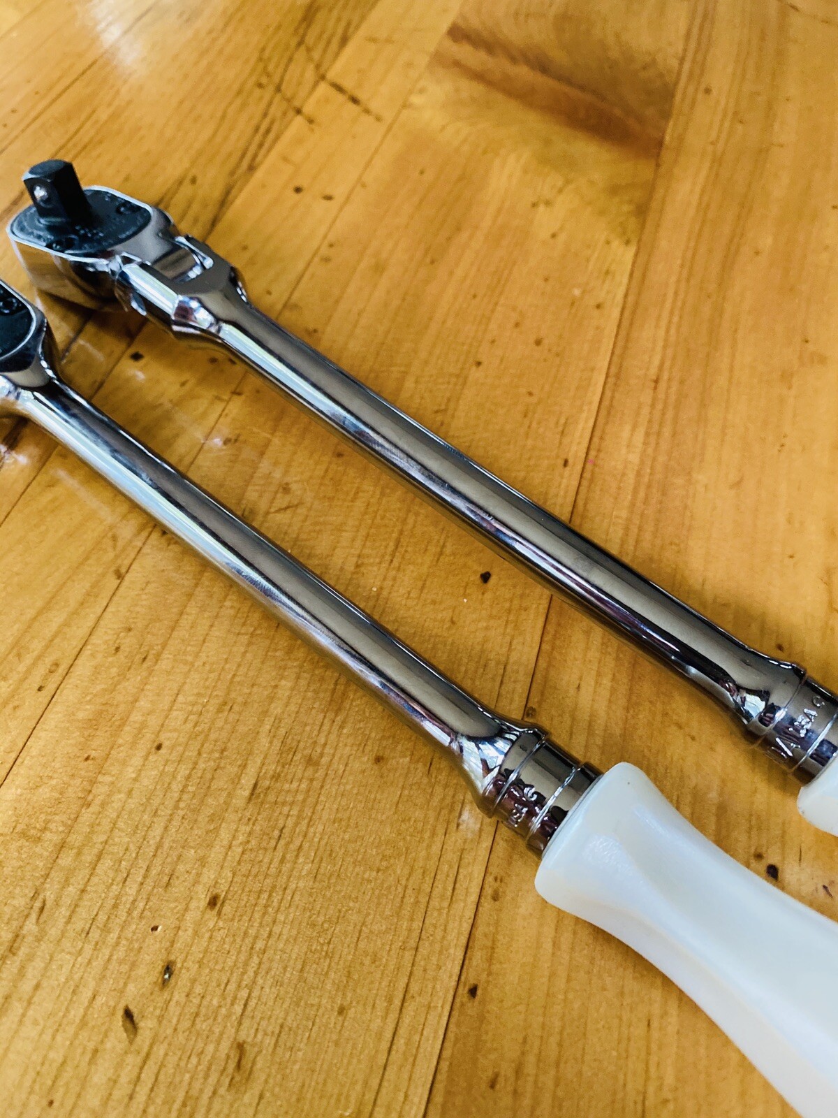 *RARE COLOR* UNUSED Snap On 3/8″ PEARL WHITE Combo Ratchet Set Ratchet FREE SHIP