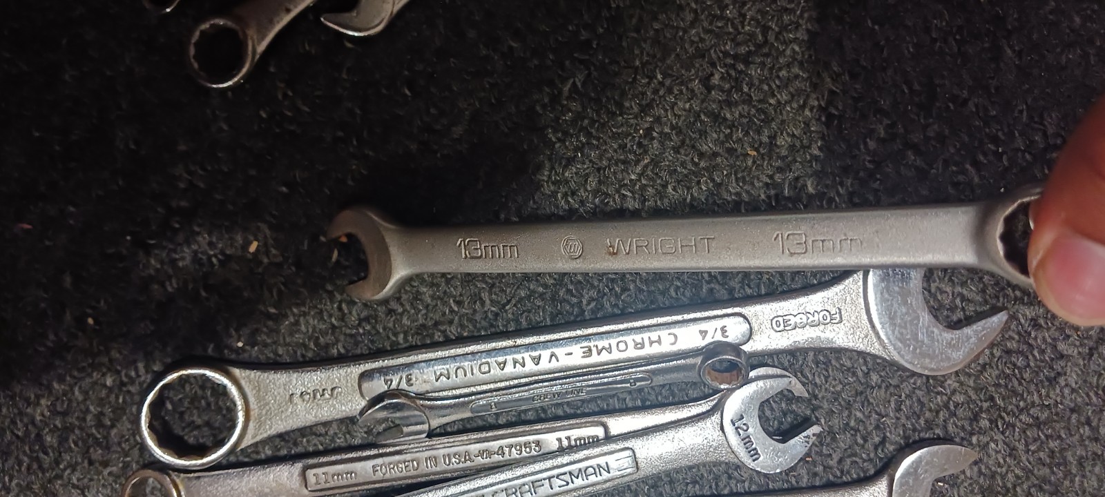 craftsman And Forged combination wrench lot usa Mixed Size (15) Pieces