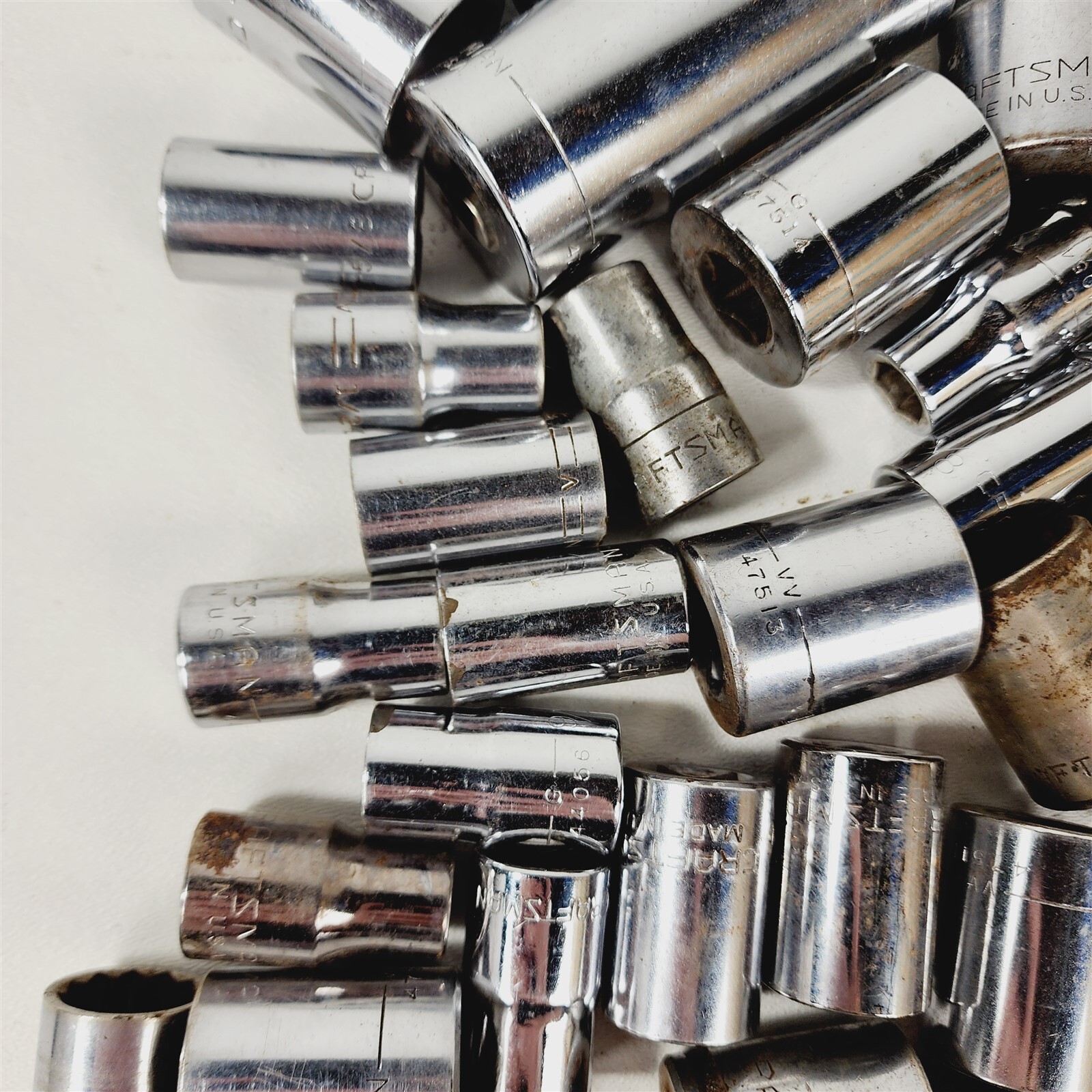 50 pcs – Craftsman 1/2 Drive Socket Ratchet Lot – 9.5 lbs