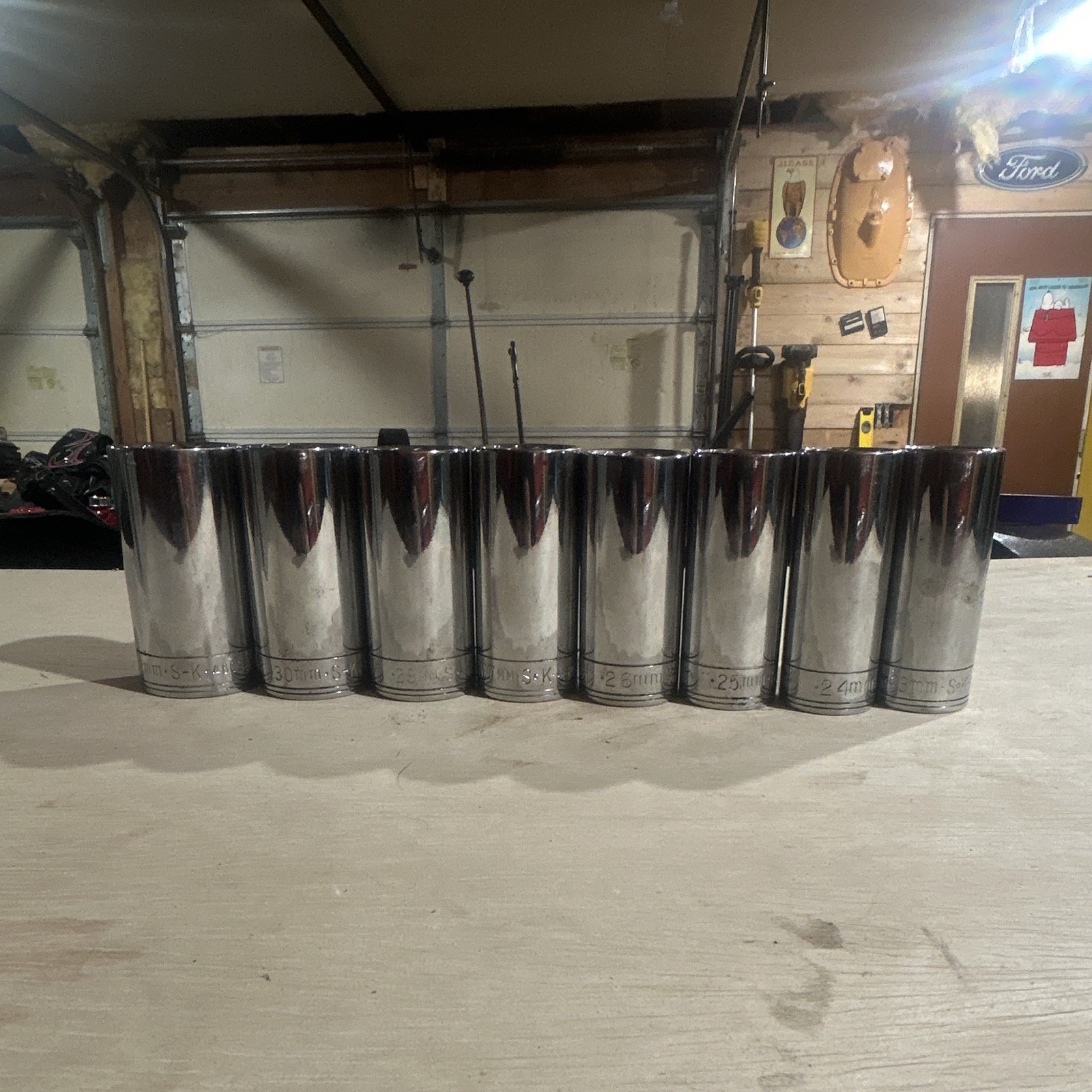 Sk 12 Point Metric Deep Socket Set 1/2” Drive